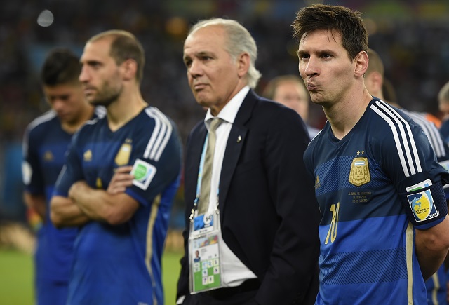 Sabella és Messi - nem jött össze az arany / AFP