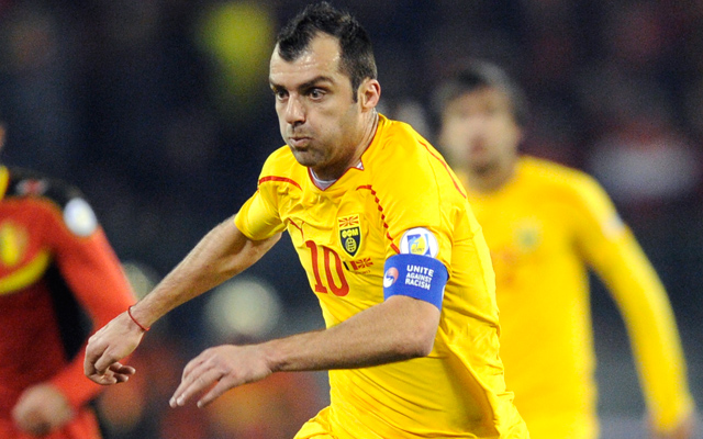 A macedón Goran Pandev a válogatott Belgium elleni mérkőzésén! 