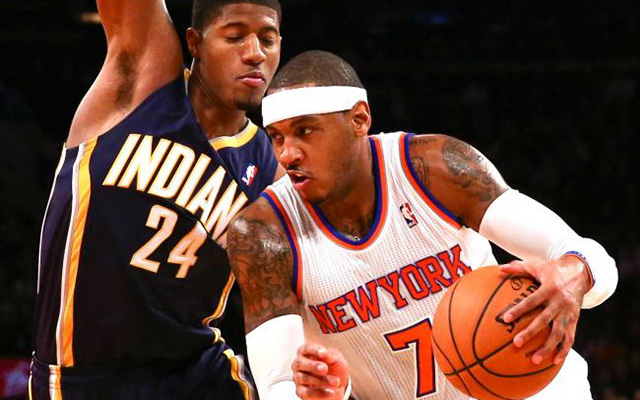 Carmelo Anthony nem tudta végigjátszani a mérkőzést, de így is a Knicks legeredményesebbje volt 