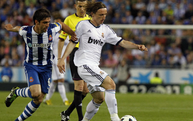 Luka Modric a Real Madrid-Espanyol mérkőzésen 2013-ban.