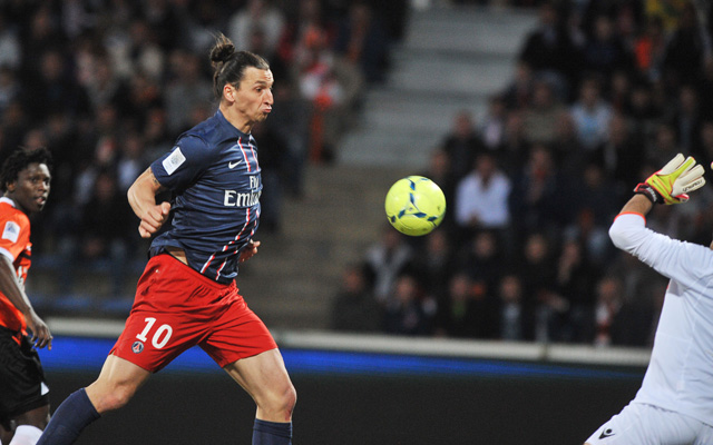 Zlatan Ibrahimovicot a Lorient védői sem tudták megállítani - Fotó: AFP