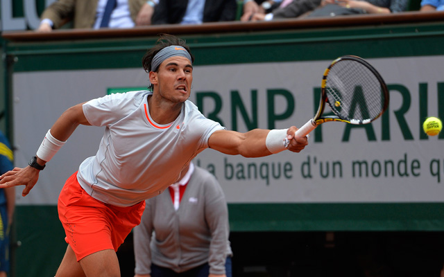 Rafael Nadal a Roland Garroson 2013-ban.