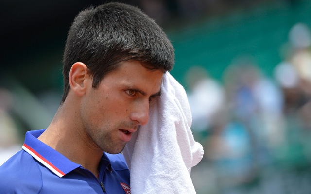 Novak Djokovics a Roland Garroson 2013-ban.