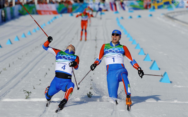 A sífutó Nyikita Krjukov (jobbra) vancouveri győzelme után Szocsiban is esélyes lehet - Fotó: olympic.org