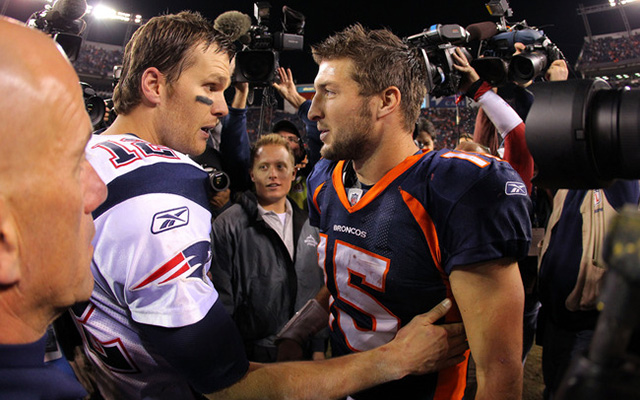 Tom Brady és Tim Tebow már 2011-ben felfigyeltek Aaron Hernandezre - Fotó: USA Today Sports