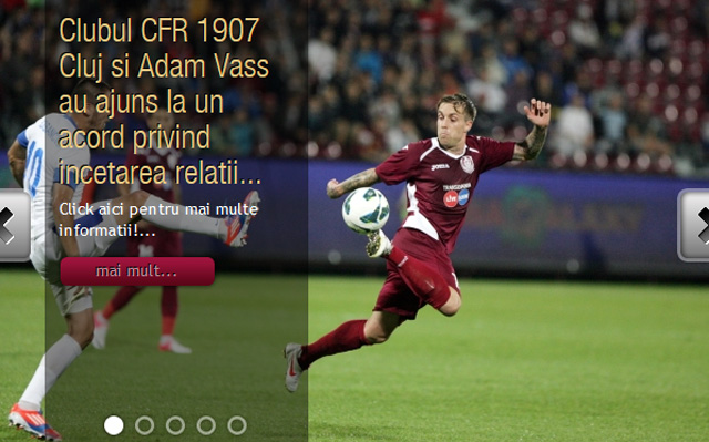 Vass Ádámnak megköszönte eddigi munkáját a CFR Cluj honlapja