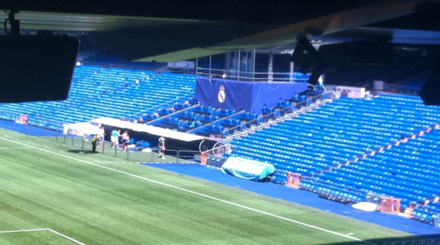 A pódium készen áll és Bale-re vár - fotó: AS