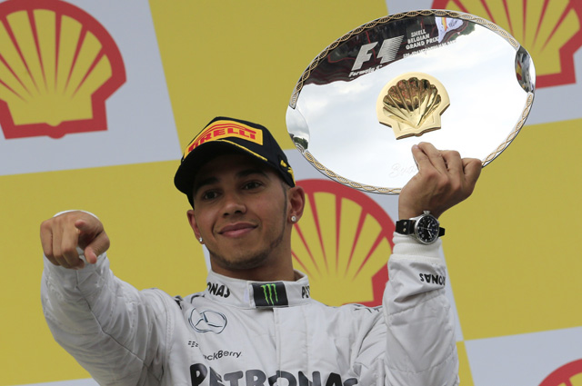 Hamilton az élről kezdett és harmadik lett Belgiumban - fotó: AFP