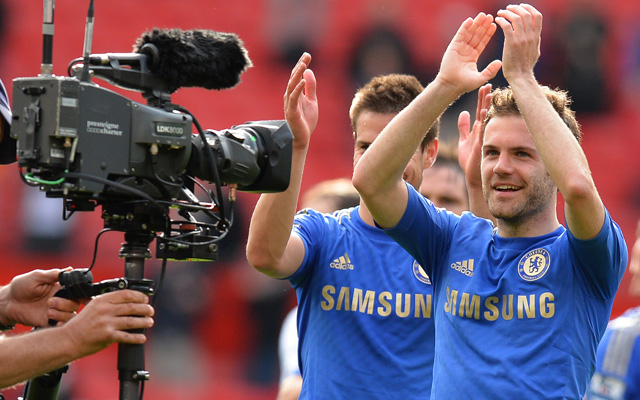 Mata boldog a Chelsea-nél - Fotó: AFP