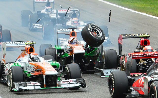 Di Resta versenye gyorsan véget ért - Fotó: AFP