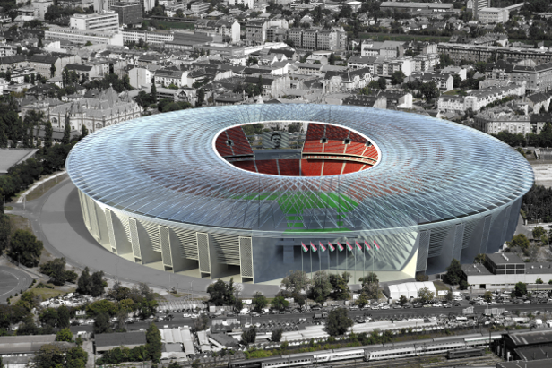 Ilyen lehet az új Puskás Stadion, amelyben Eb-meccseket is rendezhetnek - Fotó: Heti Válasz