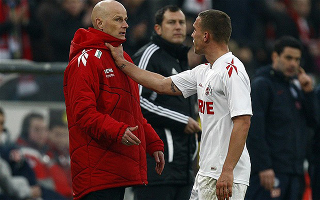 Podolski és Solbakken nem lettek barátok - Fotó: telegraph.co.uk