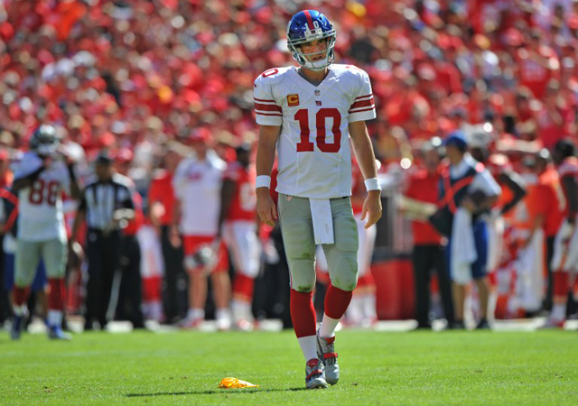 Nem véletlenül néz elkeseredetten Eli Manning: semmi sem sikerül a Giantsnek idén / AFP