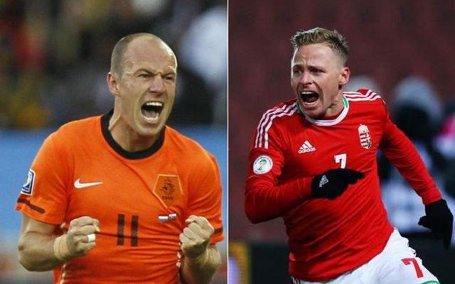 Robben és Dzsudzsák kulcsfigura lehet a meccsen, vajon melyikük lesz harapósabb kedvében? 