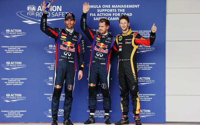 Vettel (k) volt a leggyorsabb az időmérőn - Fotó: AFP