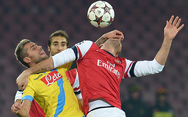 Kőkemény csatát vívott a Napoli és az Arsenal - fotó: AFP