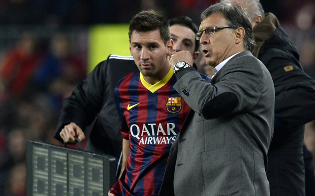 Messit a szünetben küldte pályára Martino és ezért magyarázkodnia kellett - fotó: AFP
