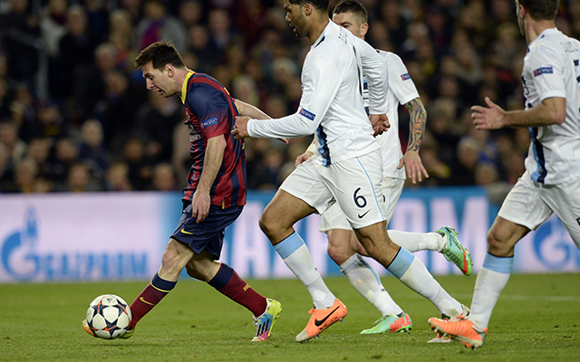 Messit nem tudták tartani a City védői - Fotó: AFP