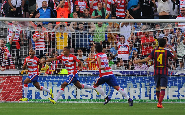 A Granada Brahimi góljával verte a Barcelonát - fotó: AFP