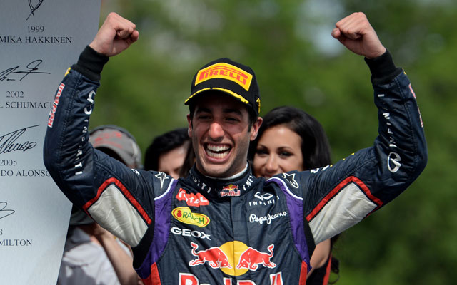 Ricciardo érthető módon nagyon boldog volt - Fotó: AFP