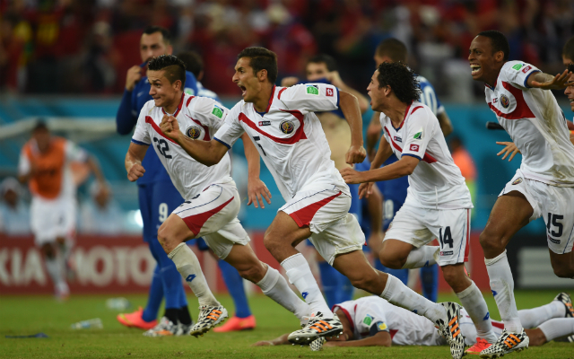 Costa Rica története során először jutott a vb legjobb nyolc csapata közé - Fotó: AFP