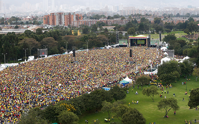 Tízezrek üdvözölték Bogotában a kolumbiai hősöket / AFP