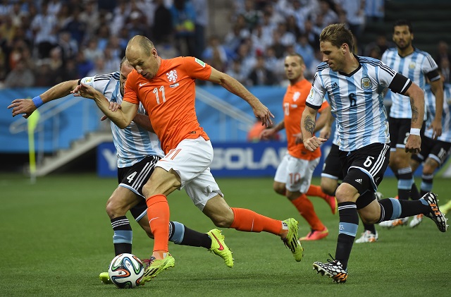 Robben volt az egyetlen holland, akin látszott a győzni akarás / AFP