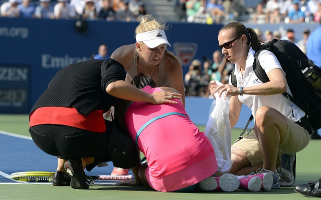 Ameddig lehetett, küzdött a kínai teniszező. - Fotó: AFP