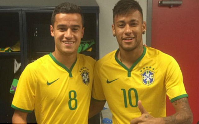 Coutinho és Neymar egyelőre csak a válogatottban játszik együtt 