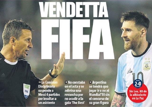 A Mundo Deportivo szerda reggeli címlapja 