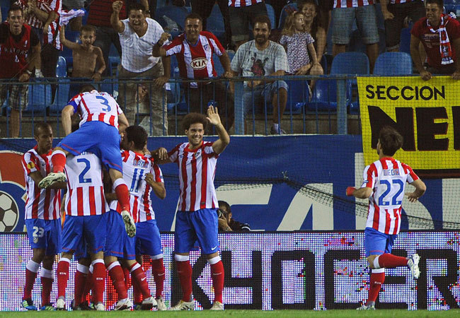 Gólöröm, Atlético módra - Fotó: AFP