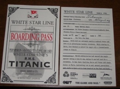 Ilyen beszállókártáyval lehetett felszállni annak idején a Titanicra - Fotó:shanrev.blogspot.com