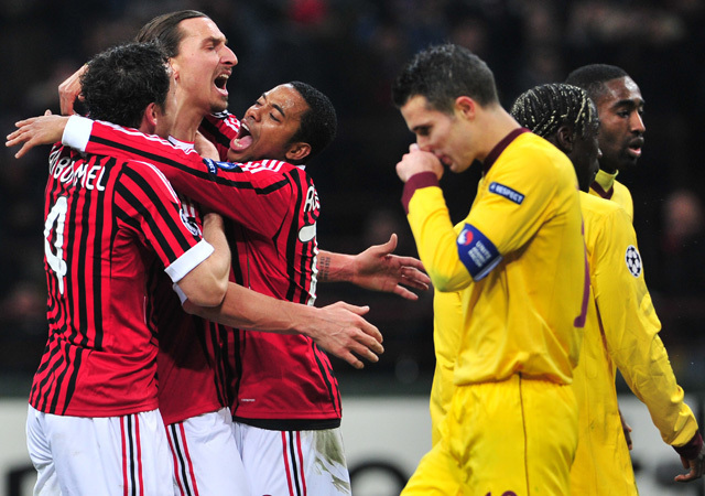 A Milan az elmúlt hetek legjobbját hozta az Arsenal ellen - Fotó: AFP